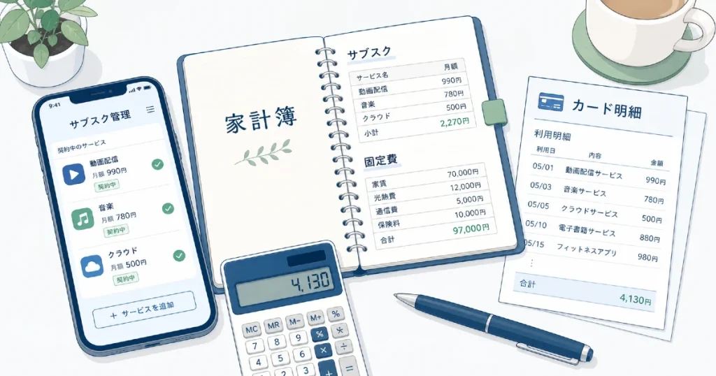 サブスクを整理するときは何を確認する？