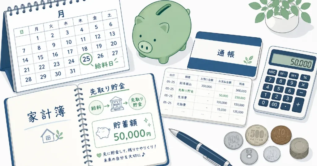 先取り貯金とは？無理なく始める考え方