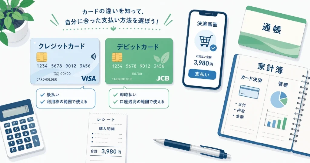 クレジットカードとデビットカードの違いは？